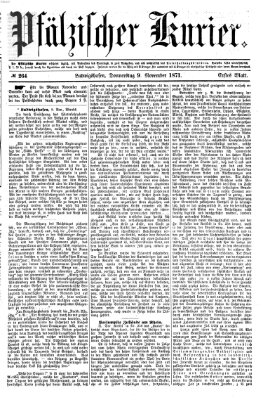 Pfälzischer Kurier Donnerstag 9. November 1871