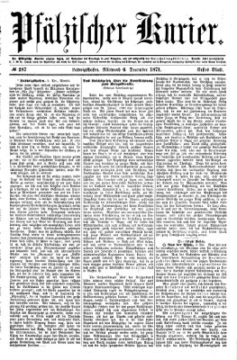 Pfälzischer Kurier Mittwoch 6. Dezember 1871