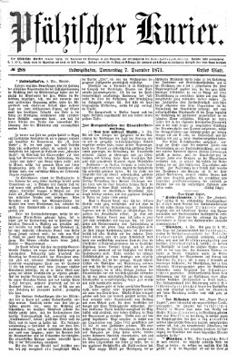 Pfälzischer Kurier Donnerstag 7. Dezember 1871
