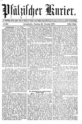 Pfälzischer Kurier Samstag 23. Dezember 1871