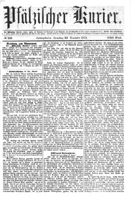 Pfälzischer Kurier Samstag 30. Dezember 1871