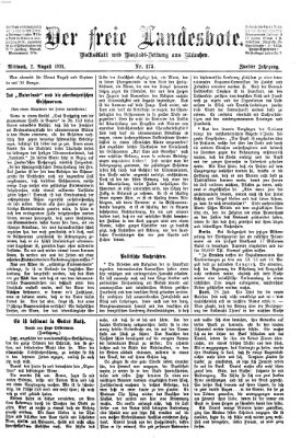 Der freie Landesbote Mittwoch 2. August 1871