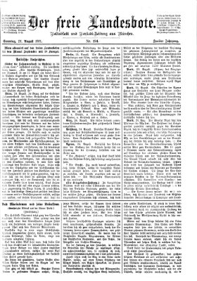 Der freie Landesbote Sonntag 27. August 1871