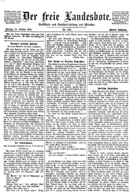 Der freie Landesbote Freitag 13. Oktober 1871