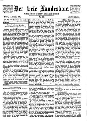 Der freie Landesbote Samstag 14. Oktober 1871