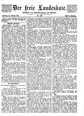 Der freie Landesbote Sonntag 15. Oktober 1871