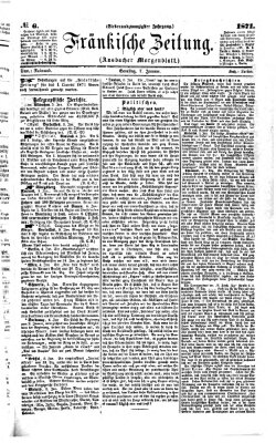 Fränkische Zeitung (Ansbacher Morgenblatt) Samstag 7. Januar 1871