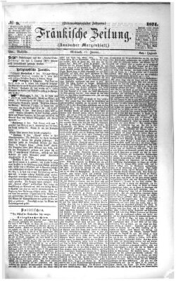 Fränkische Zeitung (Ansbacher Morgenblatt) Mittwoch 11. Januar 1871