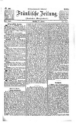 Fränkische Zeitung (Ansbacher Morgenblatt) Samstag 21. Januar 1871