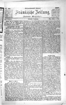 Fränkische Zeitung (Ansbacher Morgenblatt) Mittwoch 8. Februar 1871