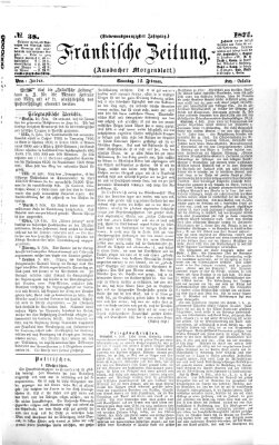 Fränkische Zeitung (Ansbacher Morgenblatt) Sonntag 12. Februar 1871