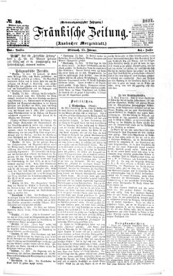 Fränkische Zeitung (Ansbacher Morgenblatt) Mittwoch 15. Februar 1871