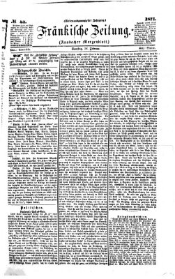 Fränkische Zeitung (Ansbacher Morgenblatt) Samstag 18. Februar 1871