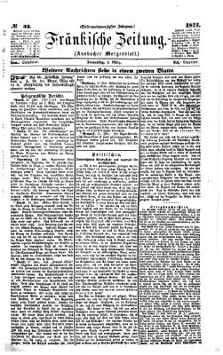 Fränkische Zeitung (Ansbacher Morgenblatt) Donnerstag 2. März 1871