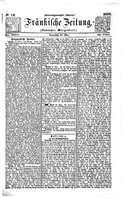 Fränkische Zeitung (Ansbacher Morgenblatt) Donnerstag 23. März 1871