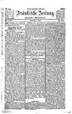 Fränkische Zeitung (Ansbacher Morgenblatt) Donnerstag 6. April 1871