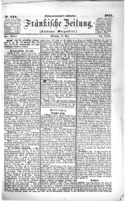 Fränkische Zeitung (Ansbacher Morgenblatt) Mittwoch 10. Mai 1871