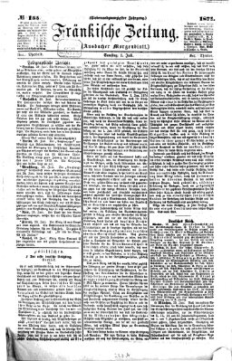 Fränkische Zeitung (Ansbacher Morgenblatt) Samstag 1. Juli 1871