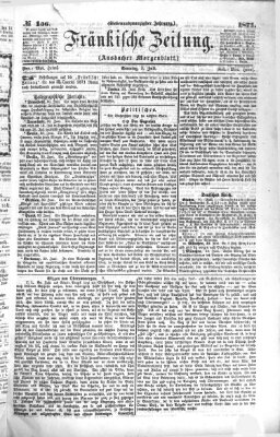 Fränkische Zeitung (Ansbacher Morgenblatt) Sonntag 2. Juli 1871