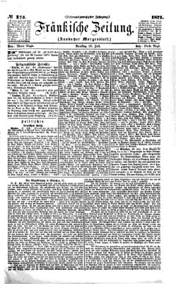 Fränkische Zeitung (Ansbacher Morgenblatt) Samstag 22. Juli 1871