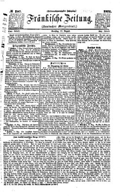 Fränkische Zeitung (Ansbacher Morgenblatt) Samstag 19. August 1871