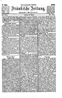 Fränkische Zeitung (Ansbacher Morgenblatt) Freitag 25. August 1871