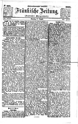 Fränkische Zeitung (Ansbacher Morgenblatt) Sonntag 27. August 1871