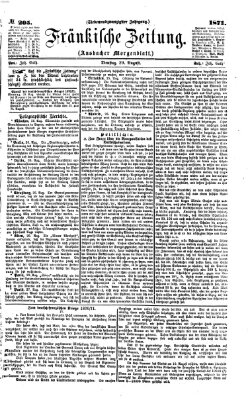 Fränkische Zeitung (Ansbacher Morgenblatt) Dienstag 29. August 1871