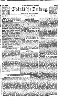 Fränkische Zeitung (Ansbacher Morgenblatt) Samstag 2. September 1871