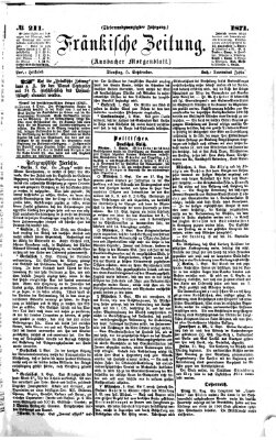 Fränkische Zeitung (Ansbacher Morgenblatt) Dienstag 5. September 1871