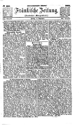 Fränkische Zeitung (Ansbacher Morgenblatt) Freitag 15. September 1871