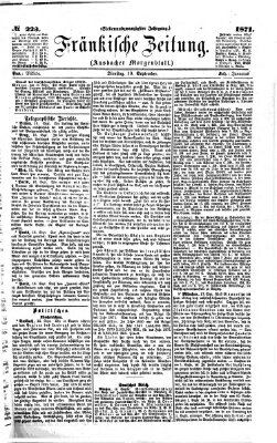 Fränkische Zeitung (Ansbacher Morgenblatt) Dienstag 19. September 1871