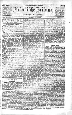 Fränkische Zeitung (Ansbacher Morgenblatt) Mittwoch 11. Oktober 1871