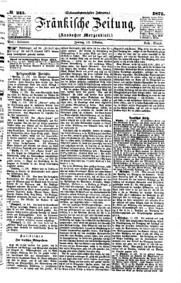 Fränkische Zeitung (Ansbacher Morgenblatt) Freitag 13. Oktober 1871