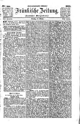 Fränkische Zeitung (Ansbacher Morgenblatt) Dienstag 17. Oktober 1871