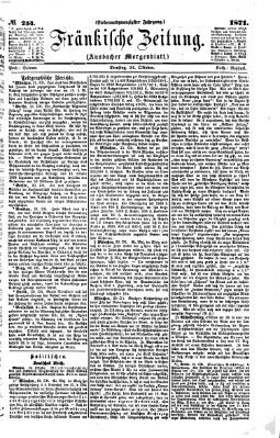 Fränkische Zeitung (Ansbacher Morgenblatt) Dienstag 24. Oktober 1871