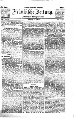 Fränkische Zeitung (Ansbacher Morgenblatt) Mittwoch 25. Oktober 1871