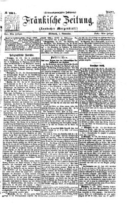 Fränkische Zeitung (Ansbacher Morgenblatt) Mittwoch 1. November 1871