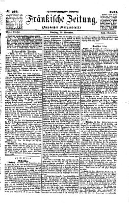 Fränkische Zeitung (Ansbacher Morgenblatt) Dienstag 28. November 1871