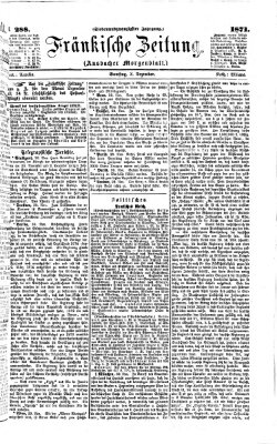 Fränkische Zeitung (Ansbacher Morgenblatt) Samstag 2. Dezember 1871