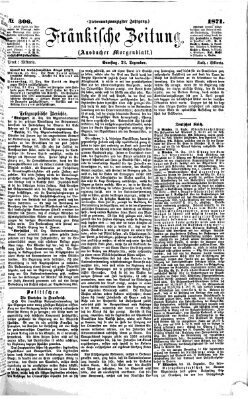 Fränkische Zeitung (Ansbacher Morgenblatt) Samstag 23. Dezember 1871