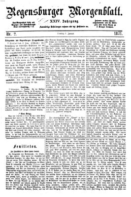 Regensburger Morgenblatt Dienstag 3. Januar 1871