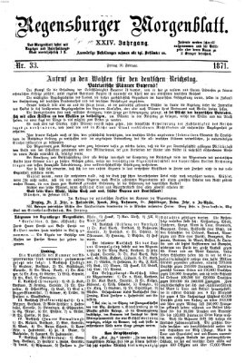 Regensburger Morgenblatt Freitag 10. Februar 1871