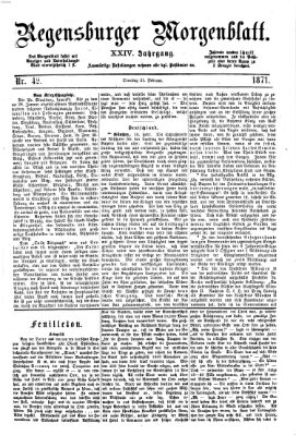 Regensburger Morgenblatt Dienstag 21. Februar 1871