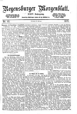 Regensburger Morgenblatt Mittwoch 22. Februar 1871