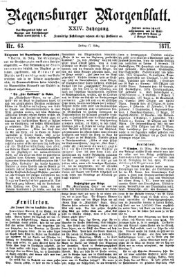 Regensburger Morgenblatt Freitag 17. März 1871