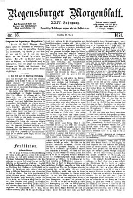 Regensburger Morgenblatt Samstag 15. April 1871