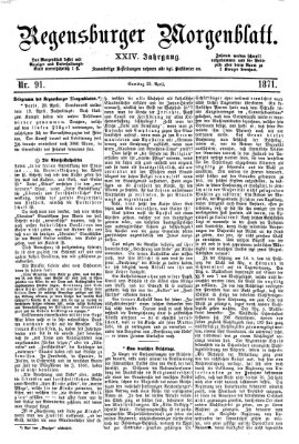 Regensburger Morgenblatt Samstag 22. April 1871