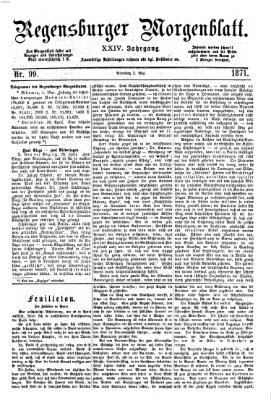 Regensburger Morgenblatt Dienstag 2. Mai 1871