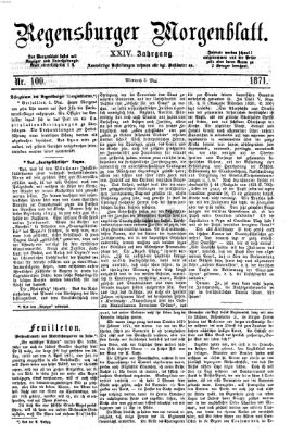 Regensburger Morgenblatt Mittwoch 3. Mai 1871